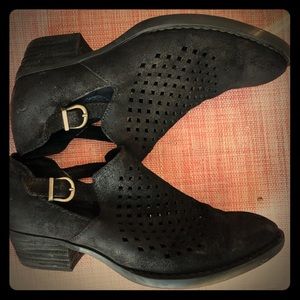 Born Black Leather Booties